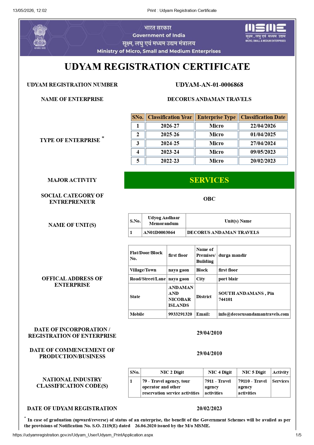 Udyam Page 1